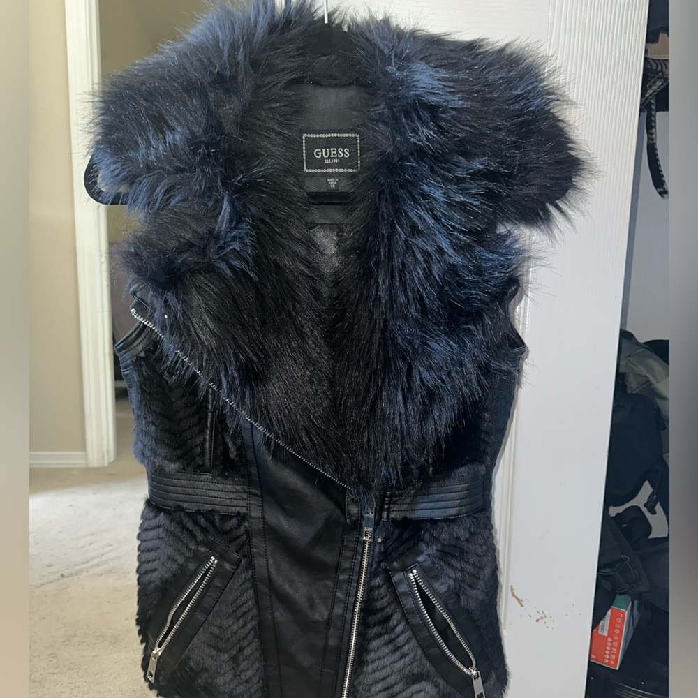 Fur vest.